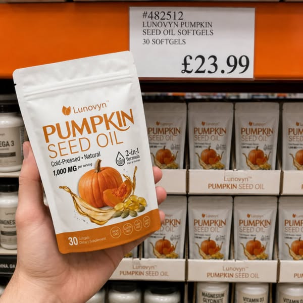 Pumpkin Seed Oil – 1,000mg Cold-Pressed Softgels