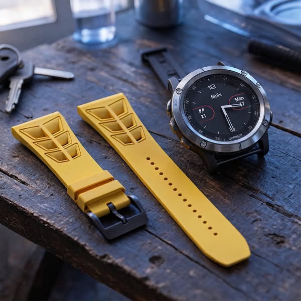 Aerodynamic Air-Flow FKM Rubber Strap for Garmin
