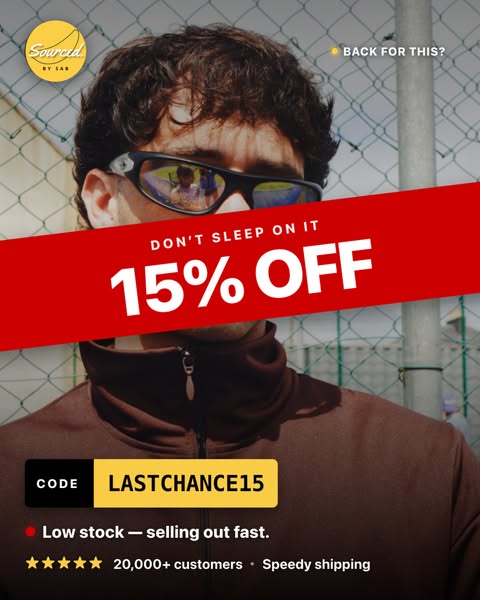 Use: LASTCHANCE15 for 15% Off