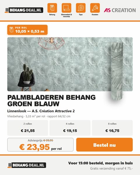 Palmbladeren behang — €23,95