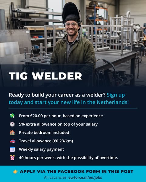 Vacancy TIG Welder | Netherlands