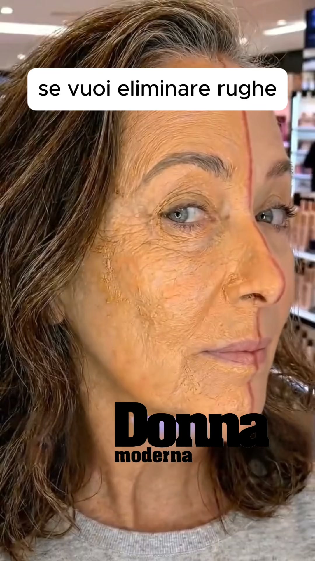 Non puoi eliminare le rughe.