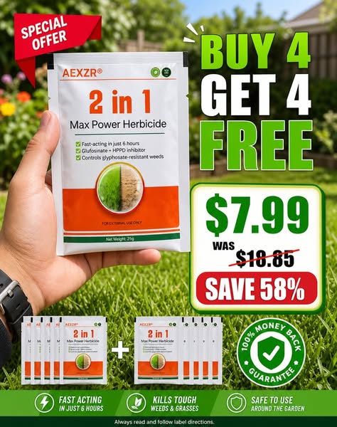 【BUY 4 GET 4 FREE】Weeds? This killer mixture even eats TREES!
