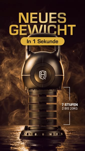 Eine Kettlebell, viele Gewichte