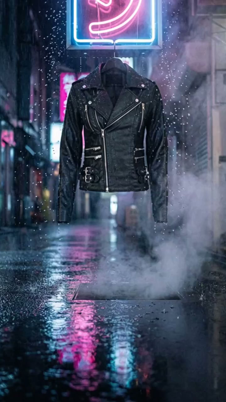 Men's Biker Leather Jacket Genuine Leather Zipped Motorbike Style Leather Coat