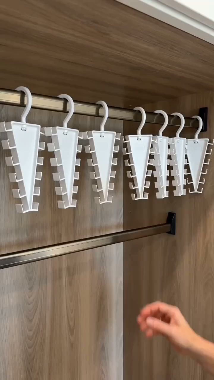 SpaceSaving Rotating VShaped Accessory Hanger