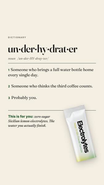 Make Water Worth Drinking