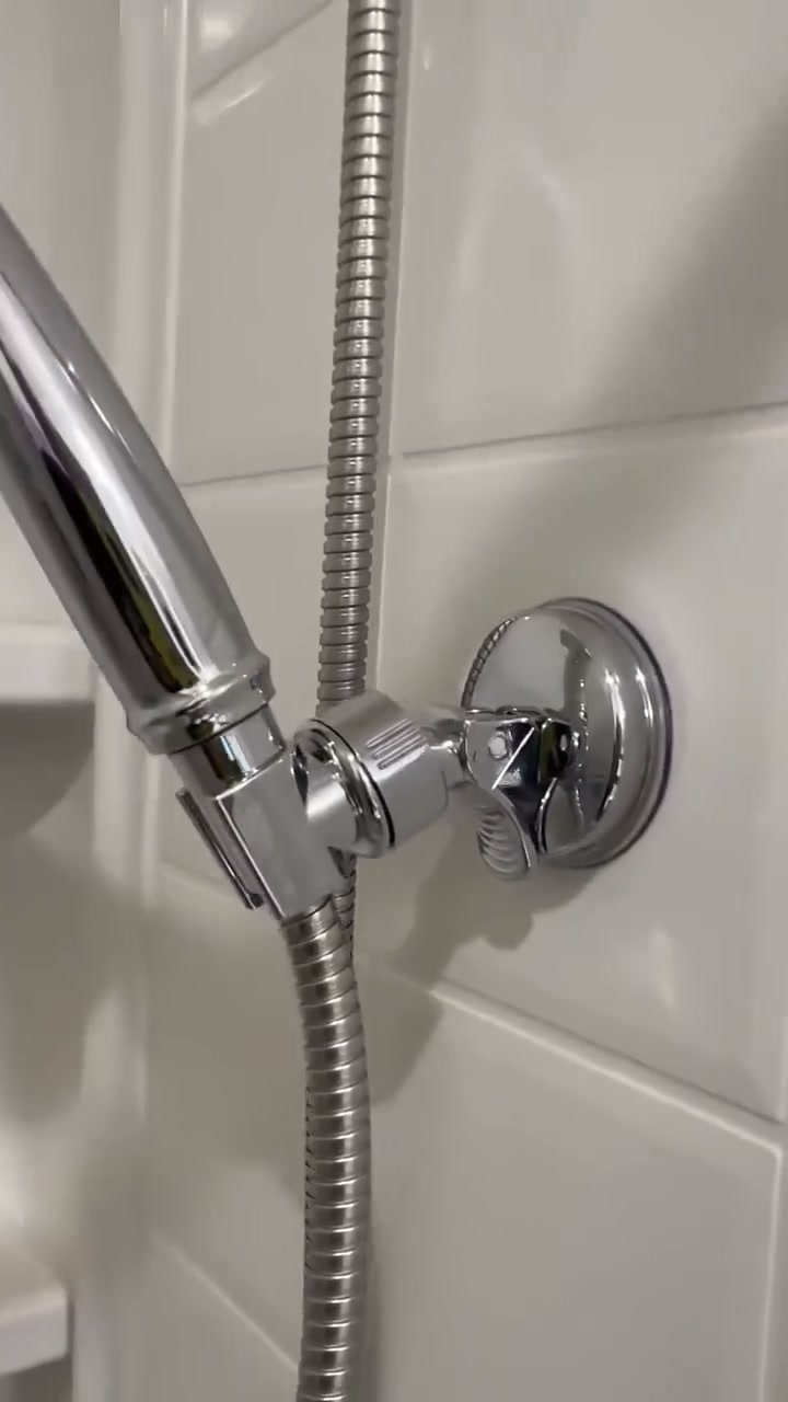 2pcs Adjustable Shower Head Holders Removable Suction Cup Shower Head Bracket No Drill Shower Head Bracket