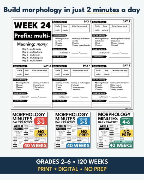 Daily Morphology Practice Made Easy