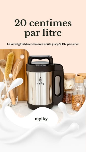 Lait végétal frais en 60 secondes