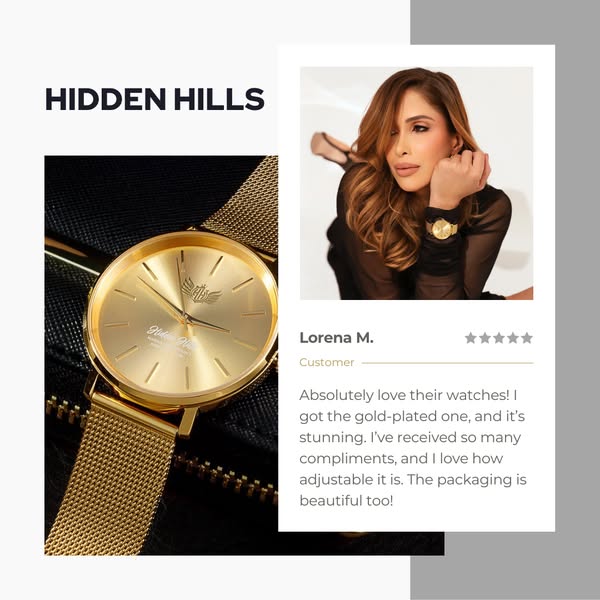 Anúncio de Hidden Hills Watch Co.