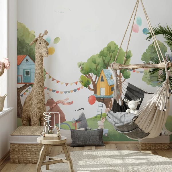 A Treehouse Animal Party for Playful Kids Rooms