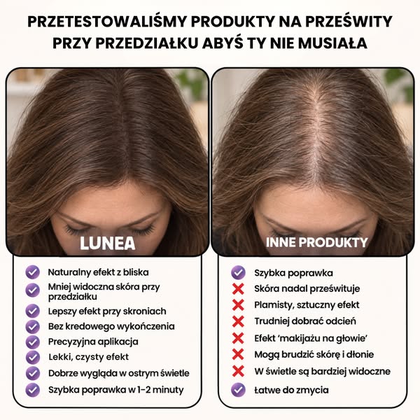 Przestań sprawdzać prześwitującą skórę na włosach