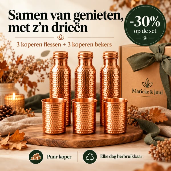 99% puur koper. Levenslange garantie. Gratis verzending.