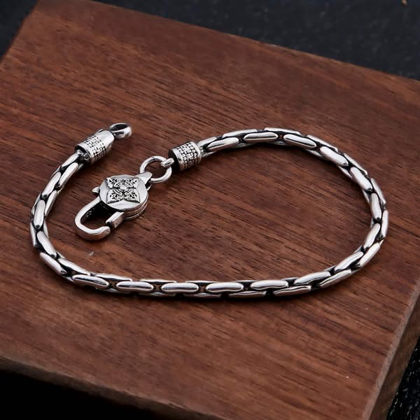 S925 Silver Handmade Slim Elegant Bracelet For Men - Alfo