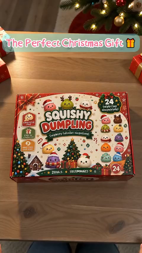 2026 Christmas Squishy Advent Calendar - 24 Days Dumpling Squishies Toys