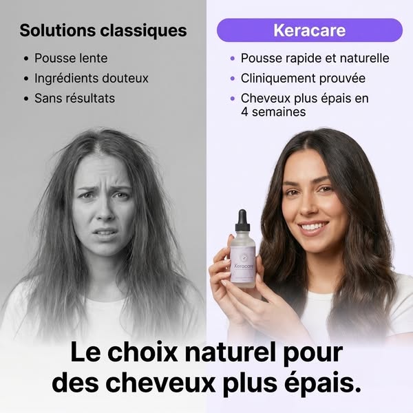 Des cheveux plus denses en 4 semaines.