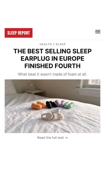 We Slept 30 Nights on 5 Earplugs. Only One Made It to Morning.