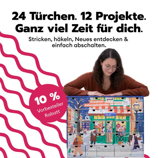 Kreativer Adventskalender zum Stricken & Häkeln