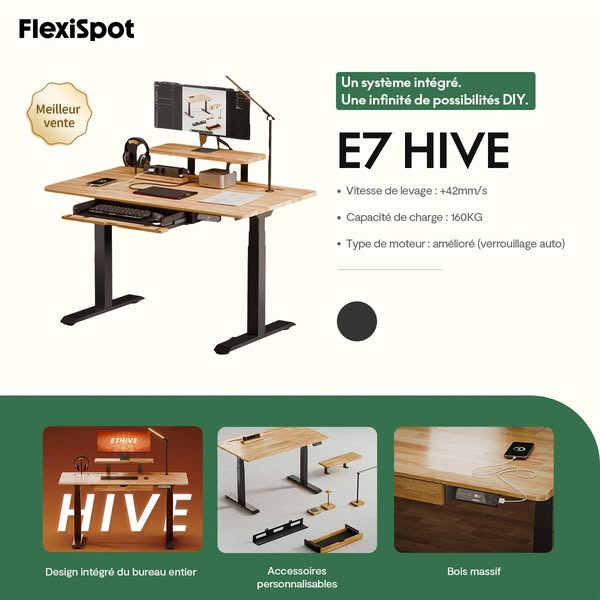 lexiSpot E7 Hive – Meilleure vente · Modulaire · Bois massif
