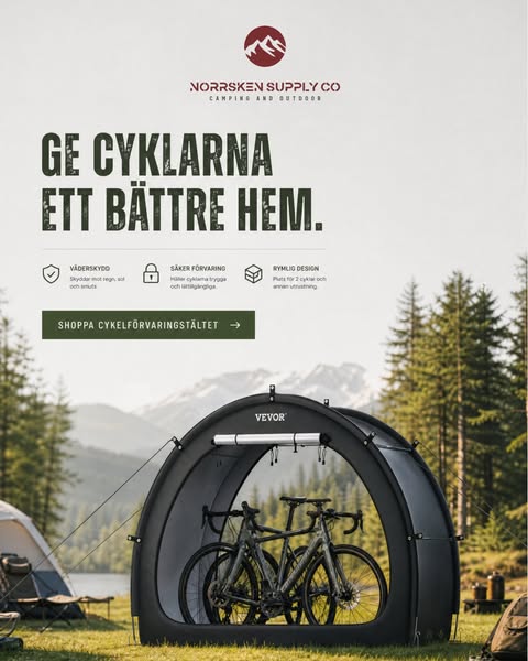 Shoppa cykelförvaringstältet