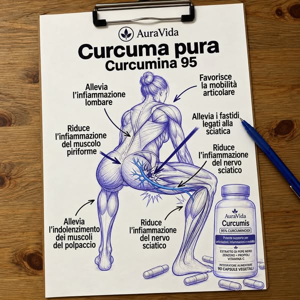 Curcuma a dosaggio clinicamente testato, senza additivi