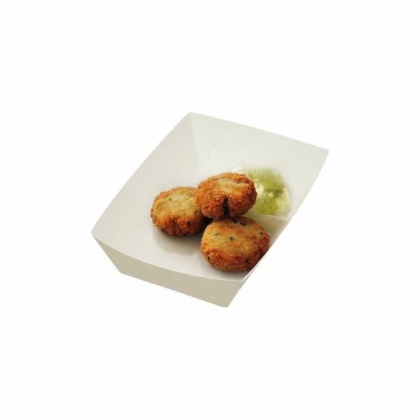 Vassoio Monouso per Alimenti Mini 400 ml 14x10 H4 cm in Carta Crema 1000 pz