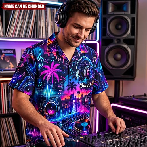 DJ - Personalized Hawaiian Shirt, Gifts For Music Lovers