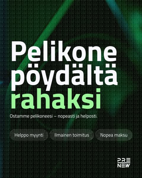 Myy pelikoneesi meille
