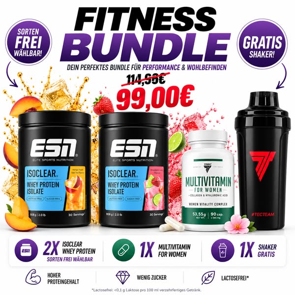 Fitness Bundle für Frauen – 2x ESN IsoClear + Multivitamin