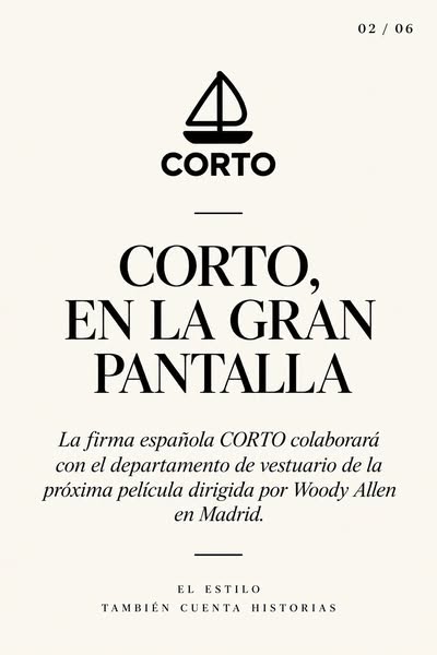 Con sencillez y sin prisa. CORTO.