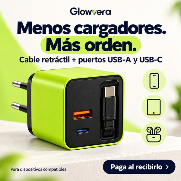 Menos cargadores. Más orden.