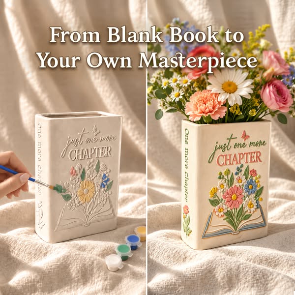 Paint Your Own Book Vase