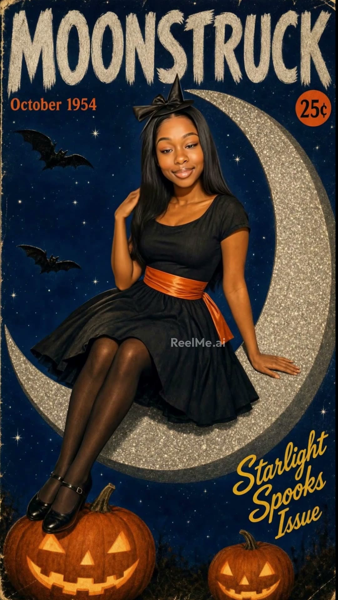Turn your photo into a vintage Halloween cover