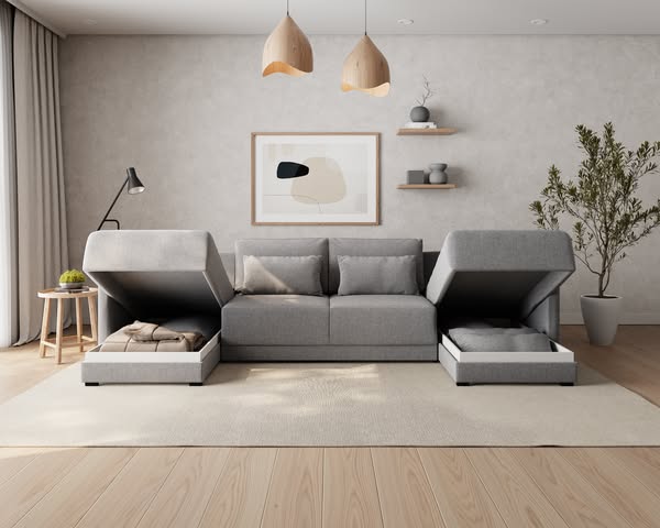 Luxury U-Shape Sofa Beds