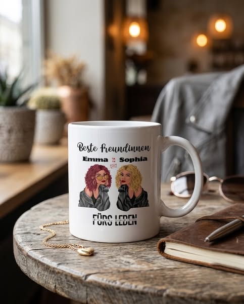 Beste Freundinnen – fürs Leben Personalisieren Sie Ihr Tasse