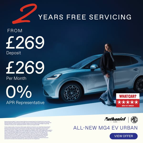 New MG4 Urban From £269/Month
