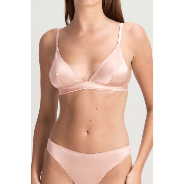 Lombard Street Soft Triangle Bra in Pale Pink