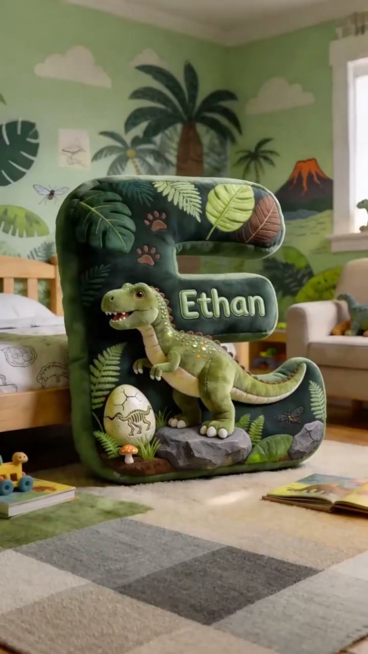 Personalized Dinosaur Pillow