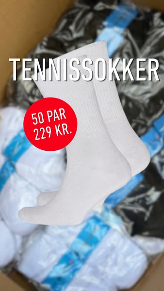 50 par tennissokker for kun 229 kr.