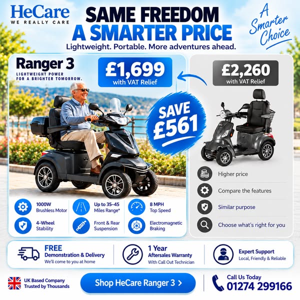 HeCare Ranger 3 – £1,699 with VAT Relief