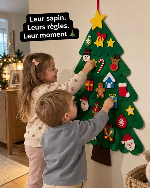 Leur sapin à décorer ensemble