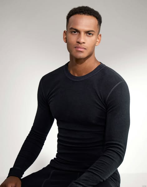 Men's merino wool long sleeve top