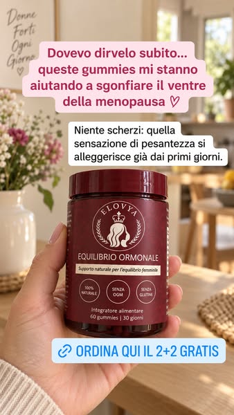 Sgonfia la pancia da menopausa