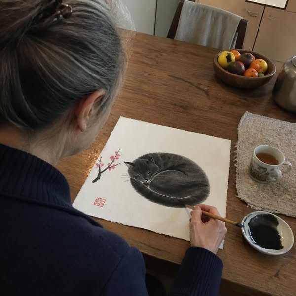 Learn The Ancient Japanese Art Of Painting Ink Cats