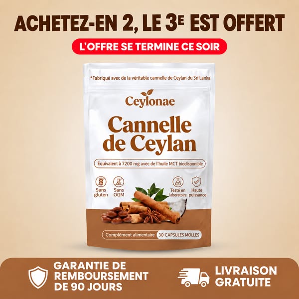 Cannelle de Ceylan 7200 mg + Huile MCT