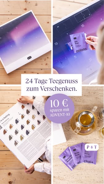 Der Adventskalender für alle, die Tee lieben.