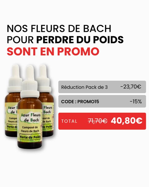 Perdre durablement avec Azur Fleurs de Bach
