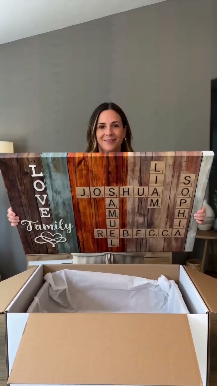 Personalized Family Crossword Canvas