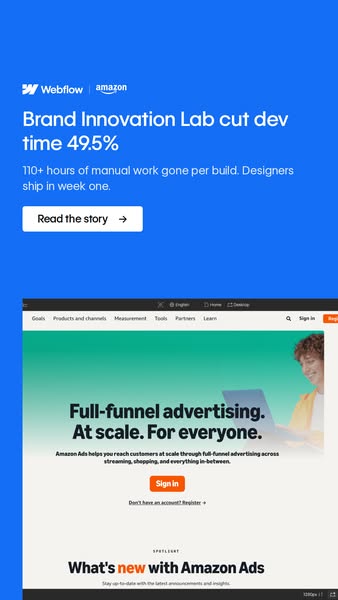 Your Amazon colleagues already build on Webflow